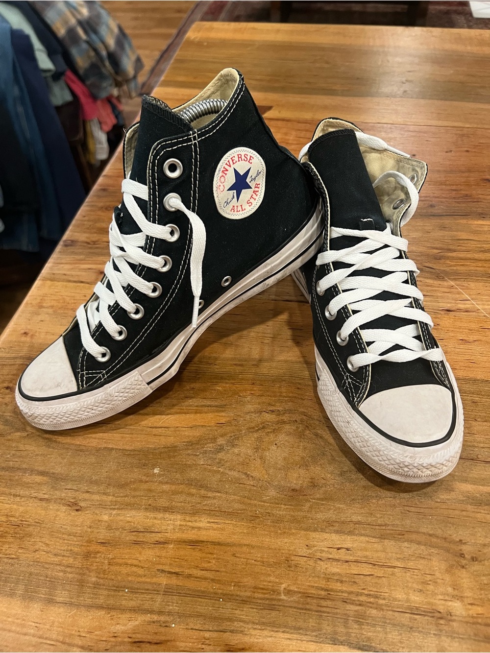 Converse Black and White High Top Sneakers